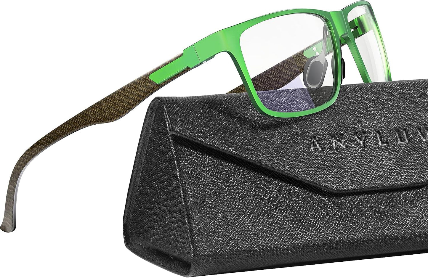 Blue Light Glasses Men, Relieve Eyestrain and Eye Protection, Al-Mg Metal Computer Blue Light Blocking Glasses