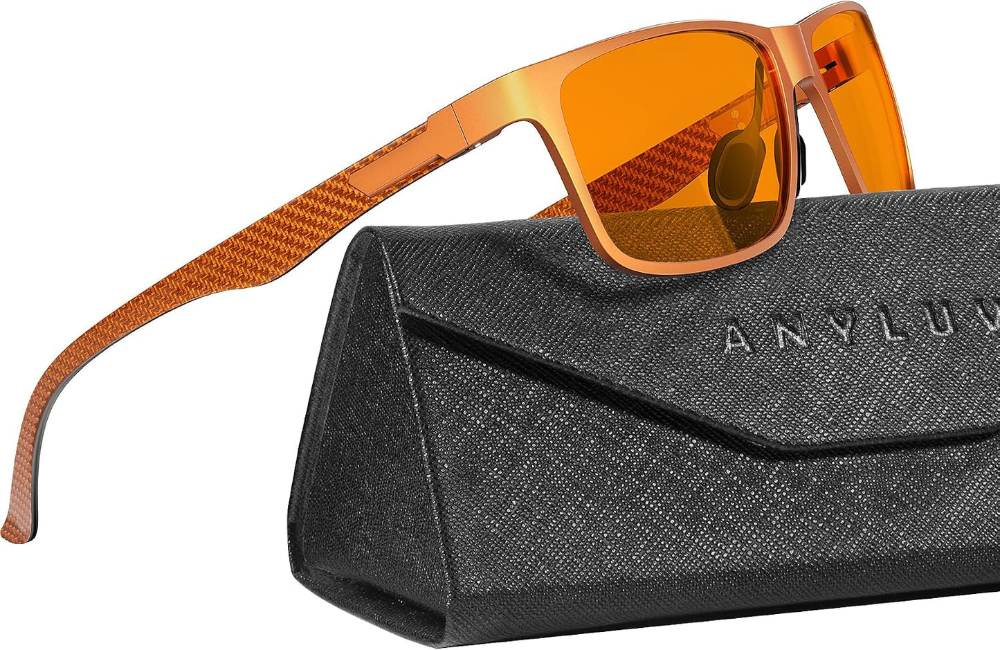 Blue Light Glasses Men, Relieve Eyestrain and Eye Protection, Al-Mg Metal Computer Blue Light Blocking Glasses