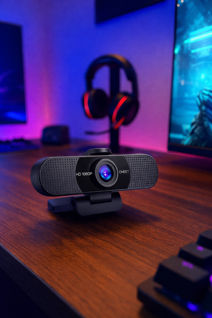 Elevate Your Online Presence with the EMEET C960 1080P Webcam - Perfect for Streaming, Video Calls, and Conferencing