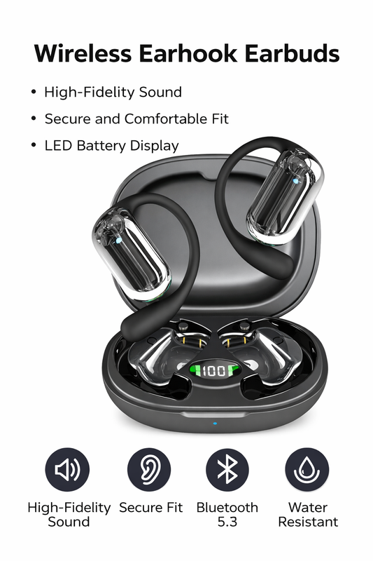 AI Translation Earbuds – Real-Time 198 Language Translator | Wireless 3-in-1 Earbuds for Travel, Meetings & Language Learning