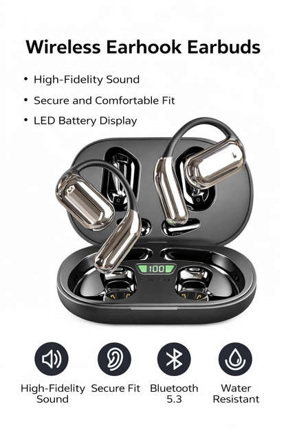 AI Translation Earbuds – Real-Time 198 Language Translator | Wireless 3-in-1 Earbuds for Travel, Meetings & Language Learning