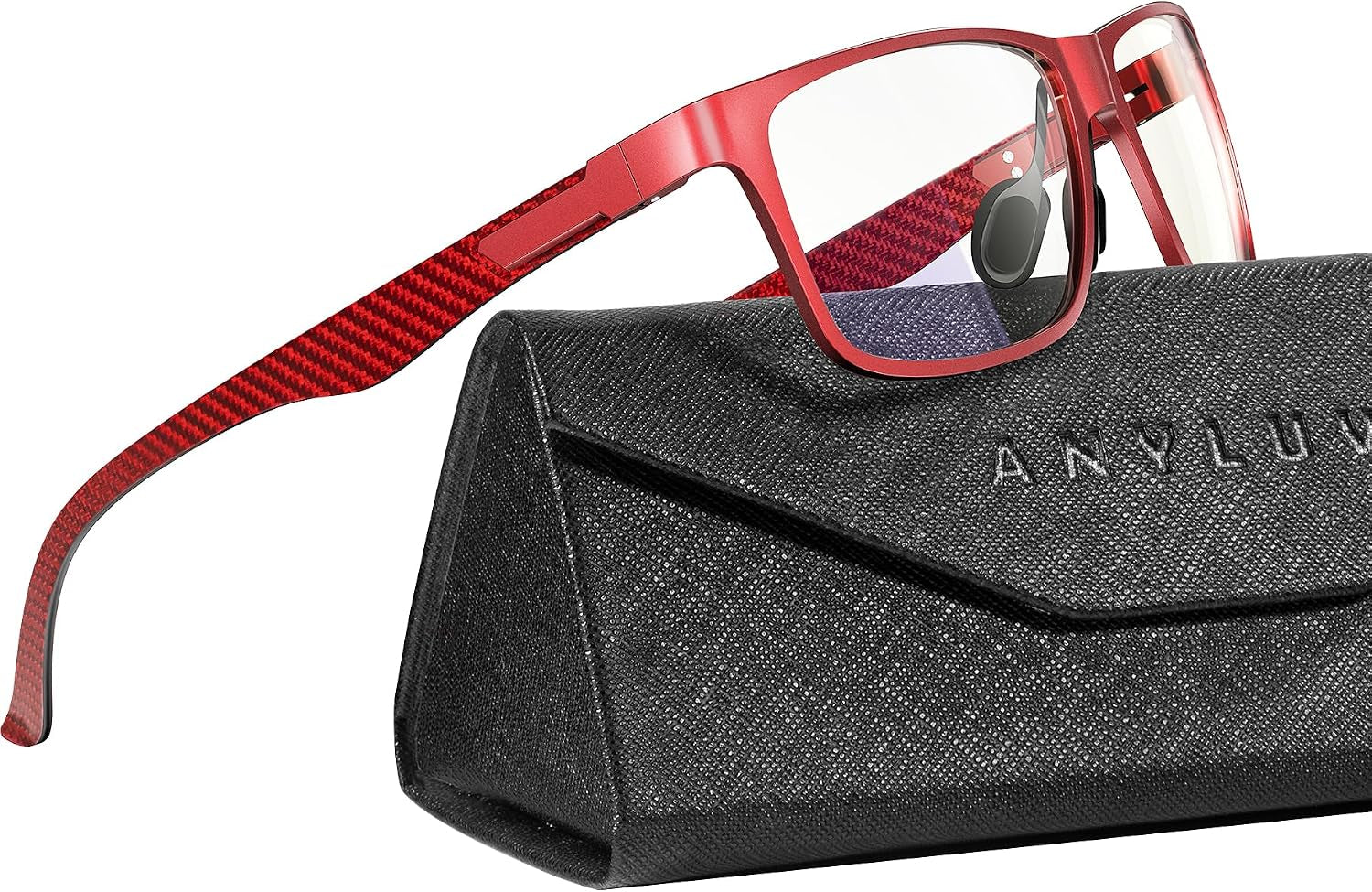 Blue Light Glasses Men, Relieve Eyestrain and Eye Protection, Al-Mg Metal Computer Blue Light Blocking Glasses