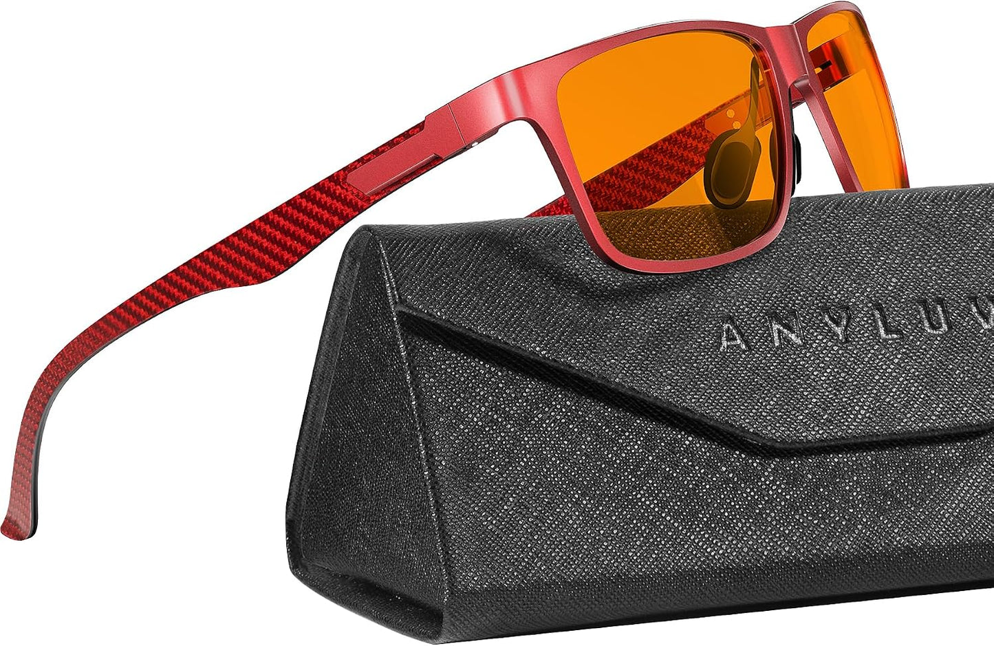 Blue Light Glasses Men, Relieve Eyestrain and Eye Protection, Al-Mg Metal Computer Blue Light Blocking Glasses