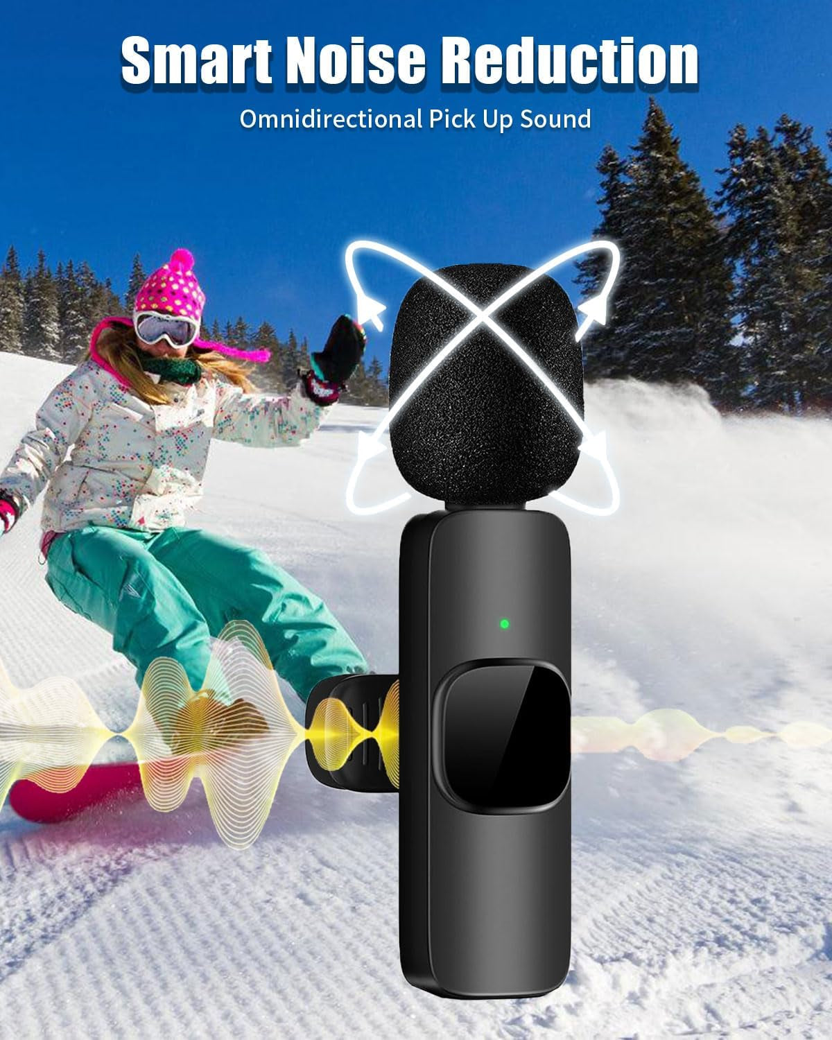 Wireless Lavailer Microphones for Android Iphone Ipad Laptop & Camera, USB-C, Wireless Mini Microphone for Video Recording, Vlog, Youtube, Tiktok