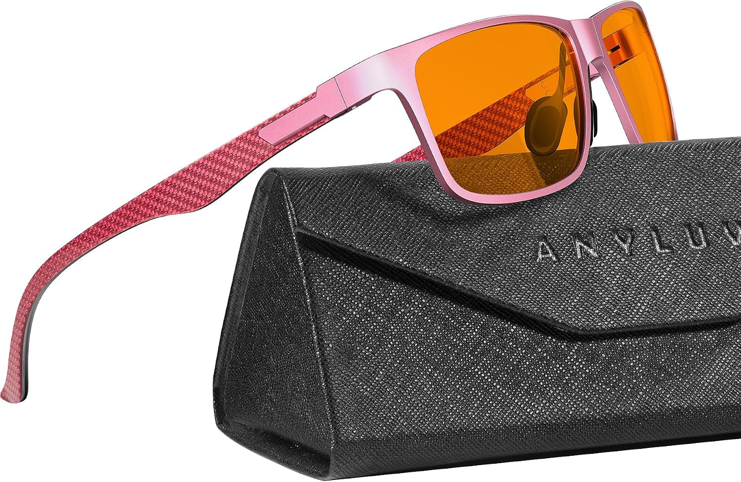 Blue Light Glasses Men, Relieve Eyestrain and Eye Protection, Al-Mg Metal Computer Blue Light Blocking Glasses