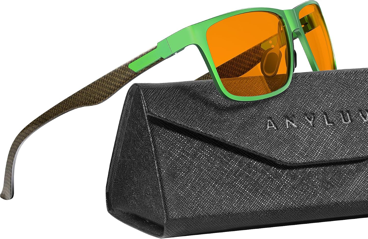 Blue Light Glasses Men, Relieve Eyestrain and Eye Protection, Al-Mg Metal Computer Blue Light Blocking Glasses