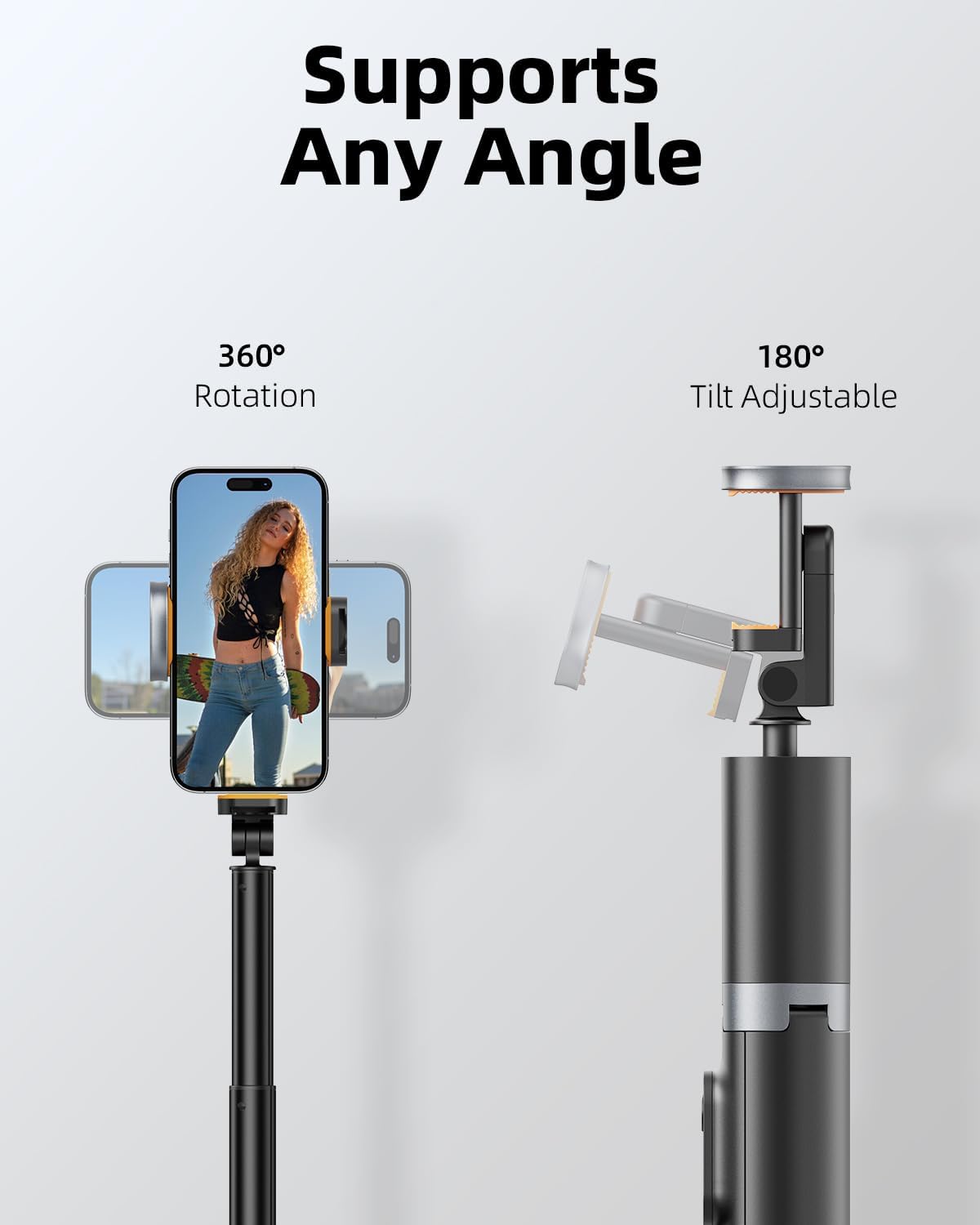 Elevate Your Selfie Game with the 63" All-in-One Tripod & Selfie Stick - Perfect for iPhone & Android!