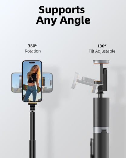 Elevate Your Selfie Game with the 63" All-in-One Tripod & Selfie Stick - Perfect for iPhone & Android!