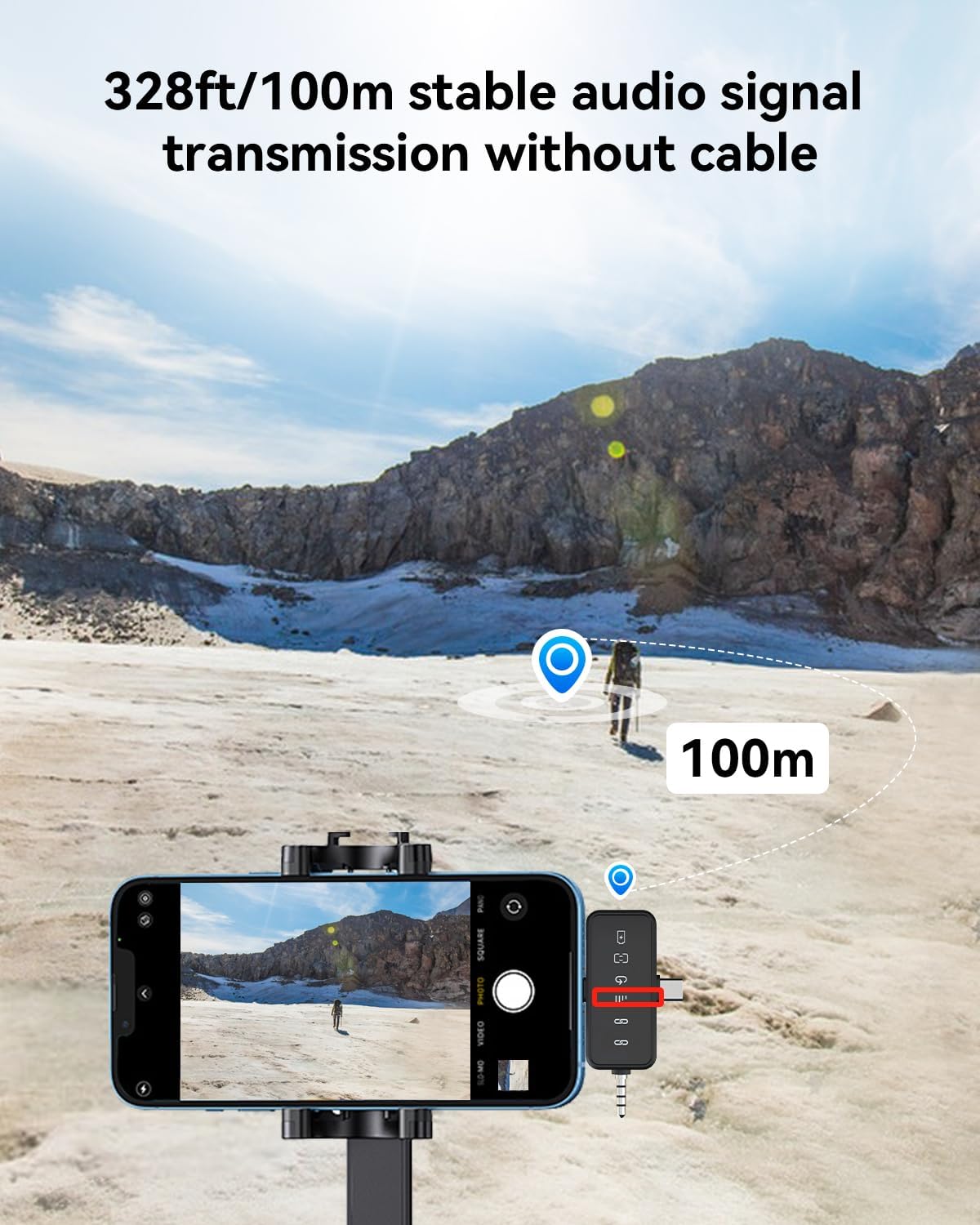 Elevate Your Audio Experience with the 3-in-1 Wireless Lavalier Microphone for iPhone, Android, and Camera - Perfect for Video Recording, TikTok, YouTube, and Interviews with Noise Cancelling and 328Ft Range!