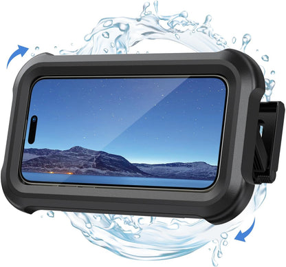 Shower Phone Holder Waterproof - 480° Rotatable Retractable Adjustable Shower Iphone Case Holder, Bathroom Wall Phone Mount Stand Water Proof anti Fog Case, Accessories for 4-7" Cellphones