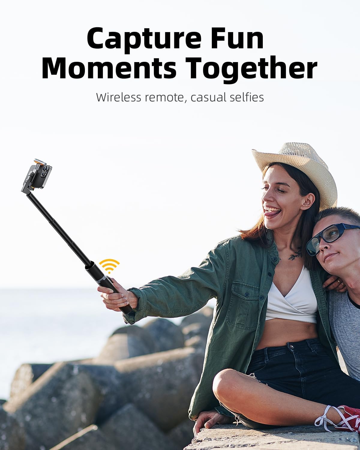 Elevate Your Selfie Game with the 63" All-in-One Tripod & Selfie Stick - Perfect for iPhone & Android!