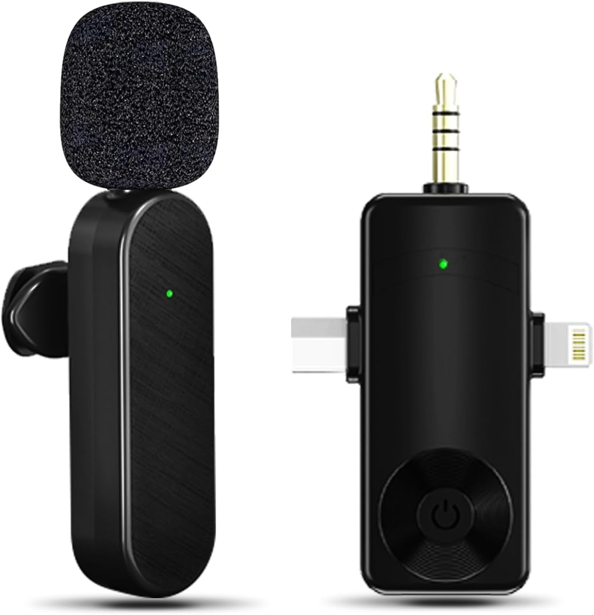 3-In-1 Wireless Lavalier Microphone for Iphone, Android, Camera | Mini Microphone with Digital Display & Noise Reduction, 20H Battery Life, Mic for Video Recording, Tiktok, Youtube, Vlogging