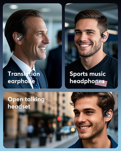 Real-Time AI Translation Earbuds, 198 Language Translator Earbuds, Audifonos Traductores Inglés Español, 3-In-1 Translating Earbuds for Travel, Meetings & Language Learning, with Charging Case