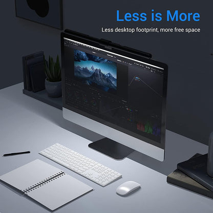 Computer Monitor Lamp, 52CM Screen Monitor Light Bar for Eye Caring, E-Reading LED Task Lamp with Auto-Dimming & Stepless Adjustment, Touch Control No Screen Glare Space Saving Home Office Lamp