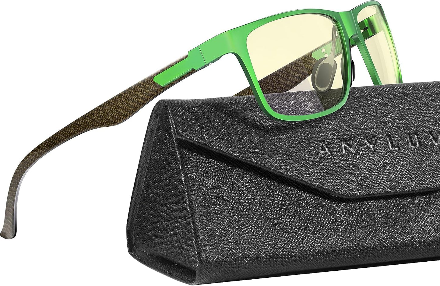 Blue Light Glasses Men, Relieve Eyestrain and Eye Protection, Al-Mg Metal Computer Blue Light Blocking Glasses