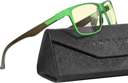 Blue Light Glasses Men, Relieve Eyestrain and Eye Protection, Al-Mg Metal Computer Blue Light Blocking Glasses
