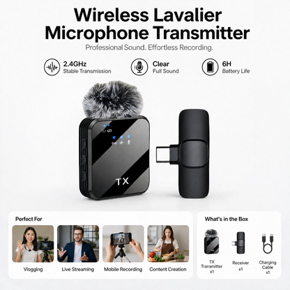 Clearer, Smoother Voice Instantly With Lavalier Mini Mic