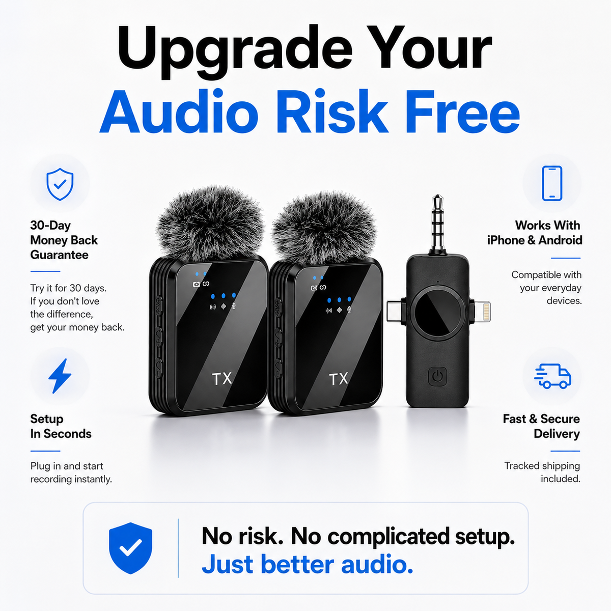Clearer, Smoother Voice Instantly With Lavalier Mini Mic