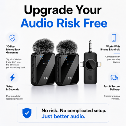 Clearer, Smoother Voice Instantly With Lavalier Mini Mic