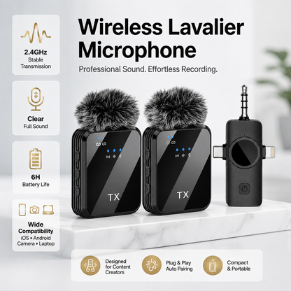Clearer, Smoother Voice Instantly With Lavalier Mini Mic