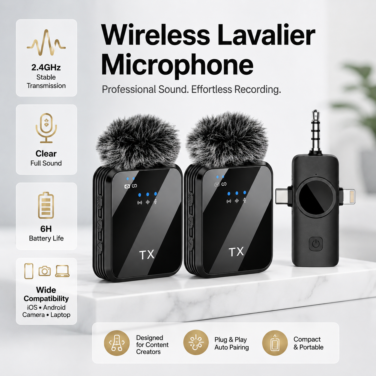 Clearer, Smoother Voice Instantly With Lavalier Mini Mic
