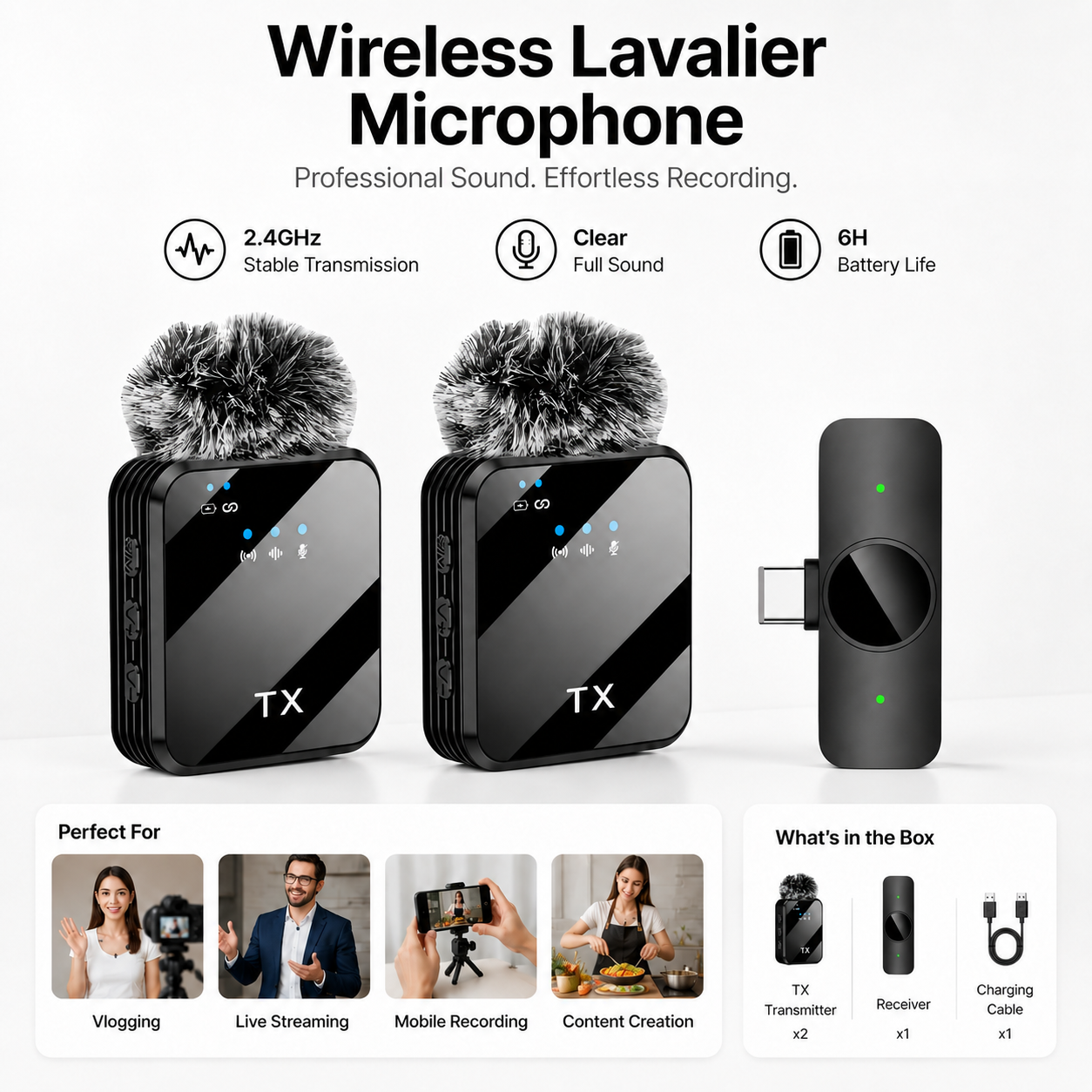 Clearer, Smoother Voice Instantly With Lavalier Mini Mic