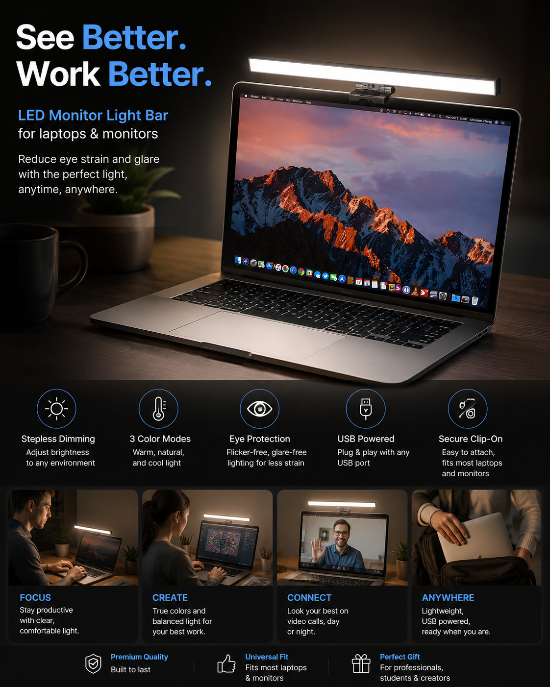 Elevate Your Video Calls with the Ultimate Double Kit LED Conference Lighting - Perfect for Streaming, Zoom Meetings, and Professional Presentations