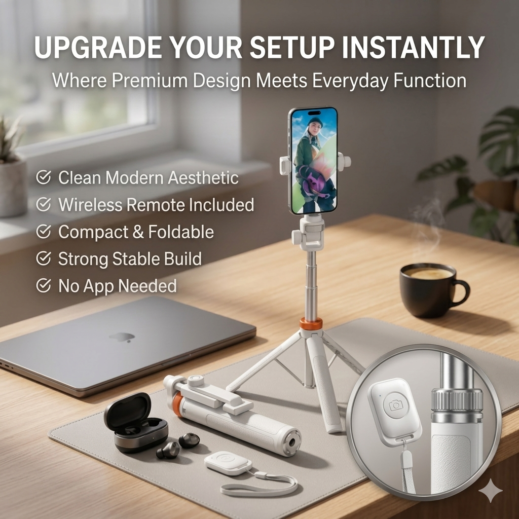 All-in-One: Precision Tripod & Ultra-Extended Selfie Stick