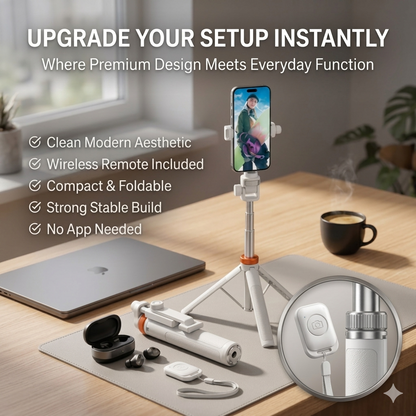 All-in-One: Precision Tripod & Ultra-Extended Selfie Stick