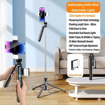 All-in-One: Precision Tripod & Ultra-Extended Selfie Stick
