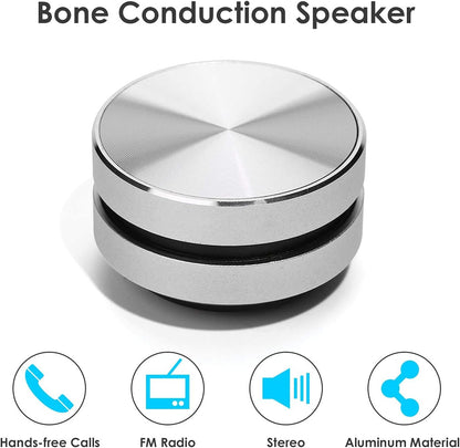 Bluetooth Mini Speaker Bone Conduction Portable Wireless Speaker Stereo Bass Sound Creative Portable Speakers Mini Size Music Player for Home,Outdoor,Travel (Black)