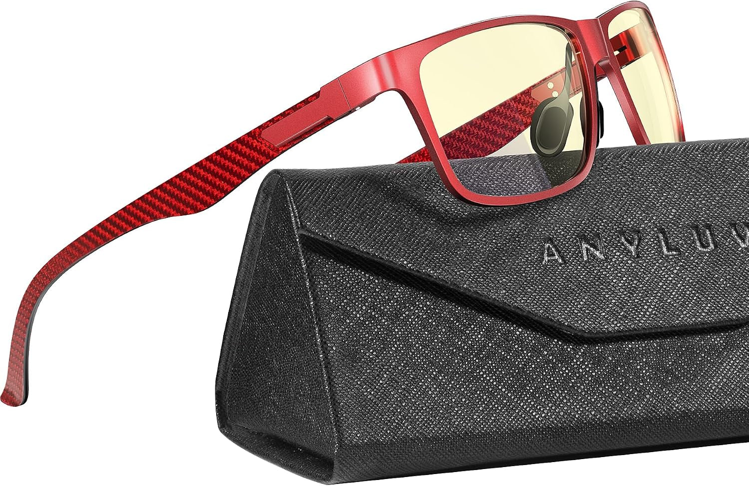 Blue Light Glasses Men, Relieve Eyestrain and Eye Protection, Al-Mg Metal Computer Blue Light Blocking Glasses