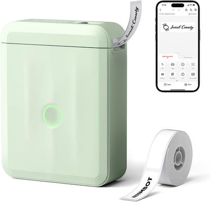 D110 Upgraded Label Maker, Mini Label Printer, Portable Label Maker Machine with Tape Bluetooth Thermal Labelling Machine Small Sticker Printer for Home Kitchen School Office Store, White