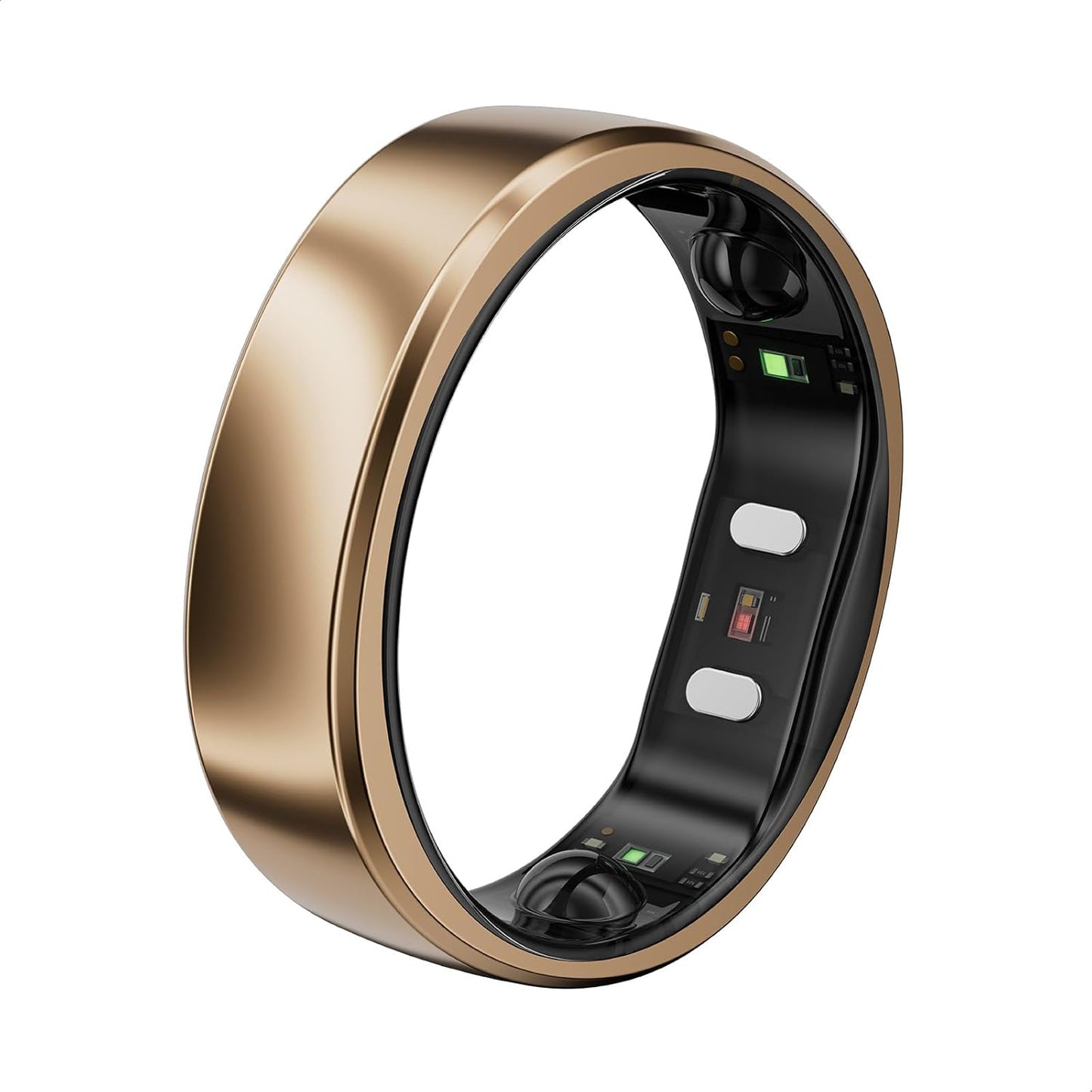 Gen 2 Air, Ultra-Thin AI Smart Ring, Size First with Sizing Kit - 10-Day Battery Life, Sleep/Heart Rate/Stress/Women'S Health Tracker, Compatible with Android & Ios (Size 8, Dune Gold)