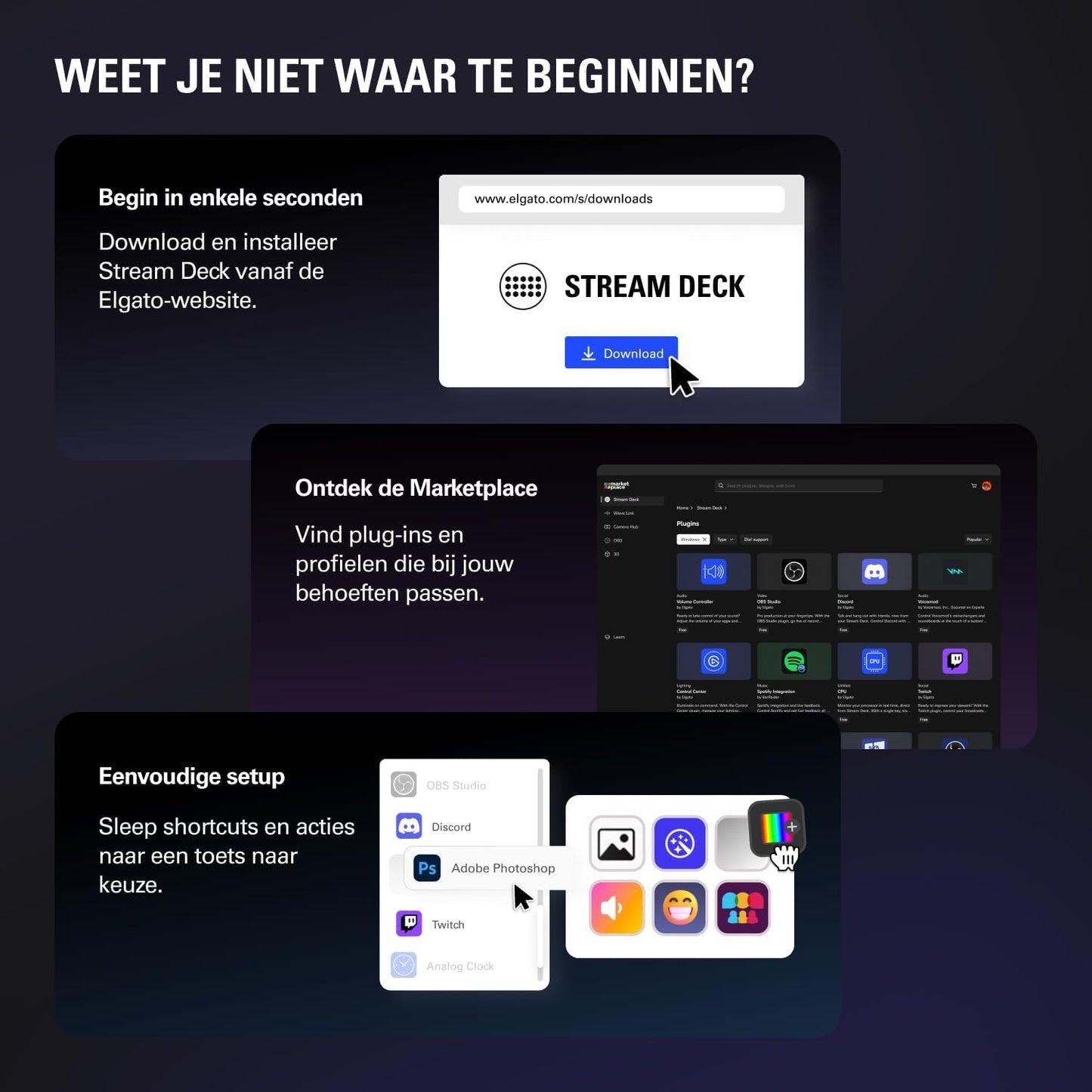 Stream Deck MK.2 White – Studio Controller, 15 Macro Keys, Trigger Actions in Apps and Software like OBS, Twitch, ​Youtube and More, Works with Mac and PC