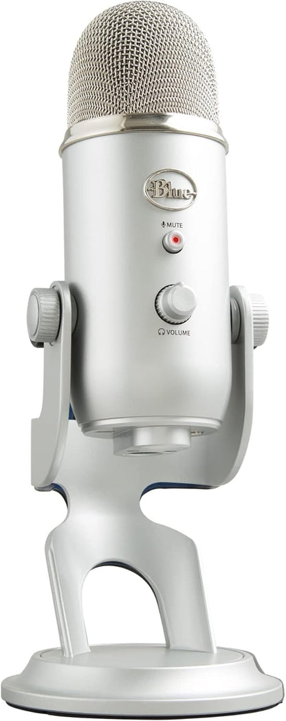 Creators Blue Yeti USB Microphone for PC, Mac, Gaming, Recording, Streaming, Podcasting, Studio and Computer Condenser Mic with Blue VO!CE Effects, 4 Pickup Patterns, Plug and Play - Blackout