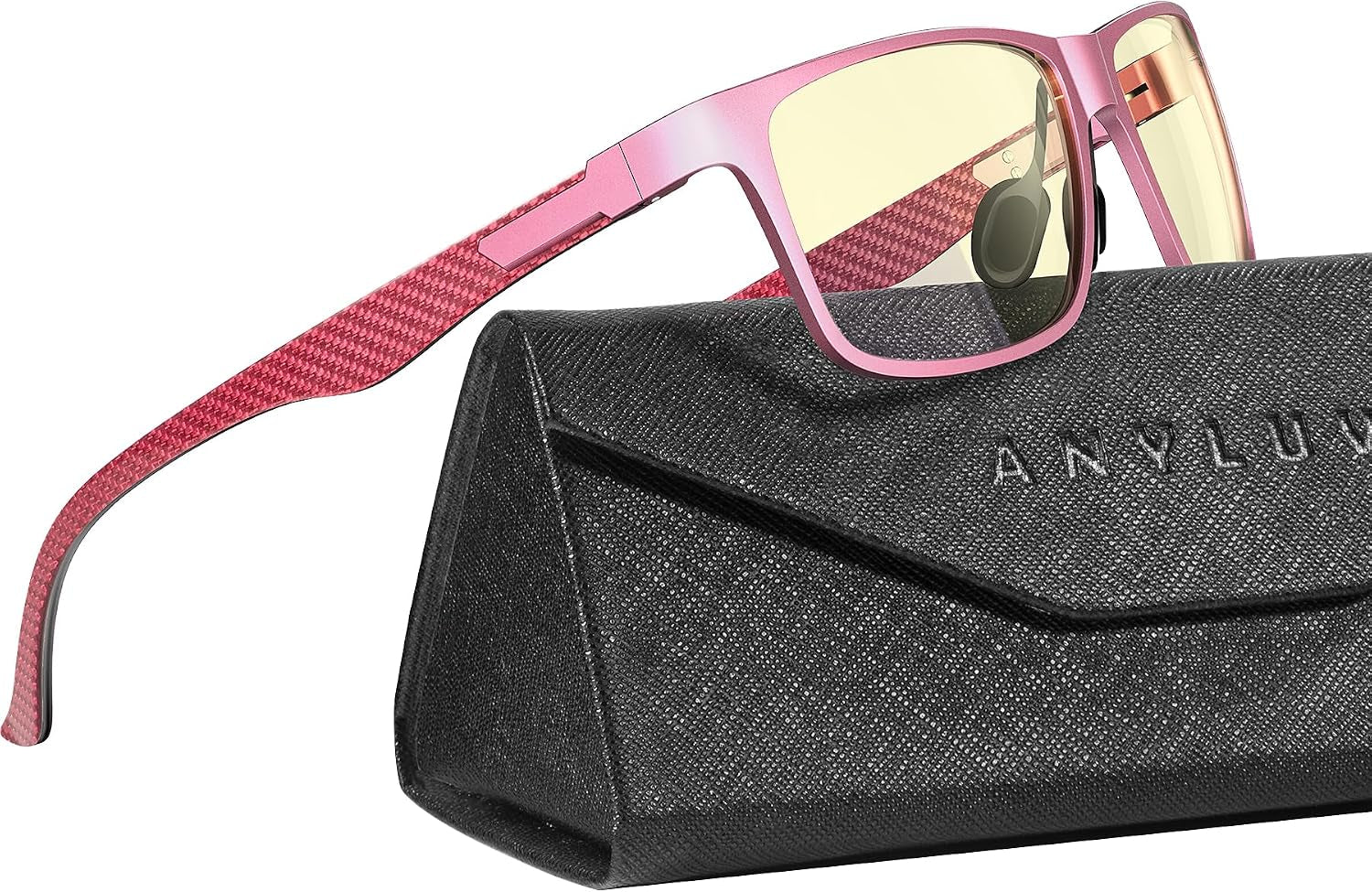 Blue Light Glasses Men, Relieve Eyestrain and Eye Protection, Al-Mg Metal Computer Blue Light Blocking Glasses