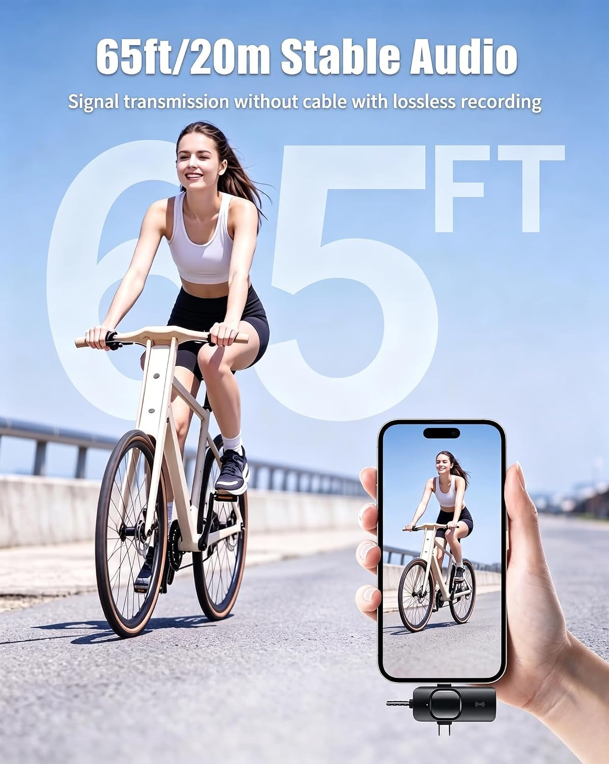 Wireless Lavailer Microphones for Android Iphone Ipad Laptop & Camera, USB-C, Wireless Mini Microphone for Video Recording, Vlog, Youtube, Tiktok