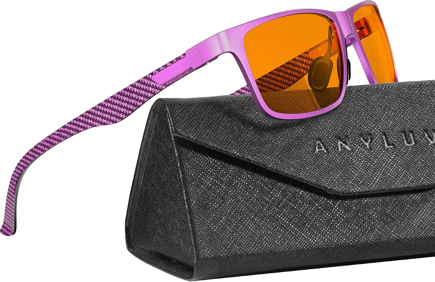 Blue Light Glasses Men, Relieve Eyestrain and Eye Protection, Al-Mg Metal Computer Blue Light Blocking Glasses