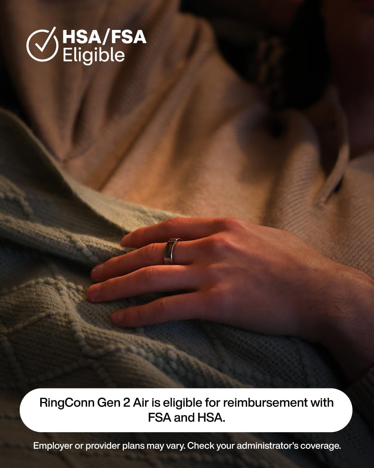 Gen 2 Air, Ultra-Thin AI Smart Ring, Size First with Sizing Kit - 10-Day Battery Life, Sleep/Heart Rate/Stress/Women'S Health Tracker, Compatible with Android & Ios (Size 8, Dune Gold)