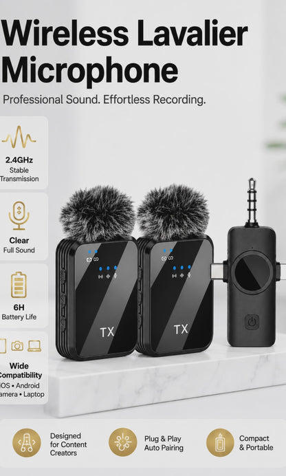 Clearer, Smoother Voice Instantly With Lavalier Mini Mic